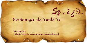Szobonya Éneás névjegykártya